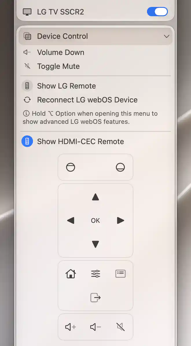 HDMI-CEC remote on an actual supported HDMI-CEC path