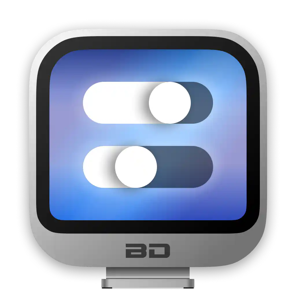 The 2022 BetterDisplay icon, a blue display with two white switches